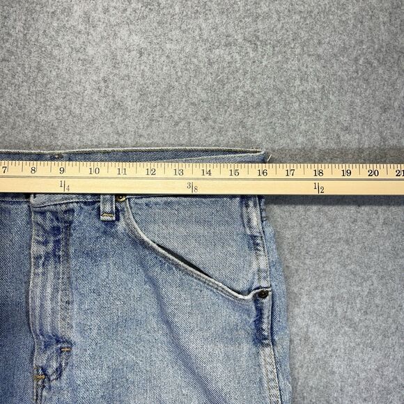 Vintage Wrangler Jeans Men’s 33x30 Light Wash Made in USA 96501 Distressed Y2K - Picture 14 of 16